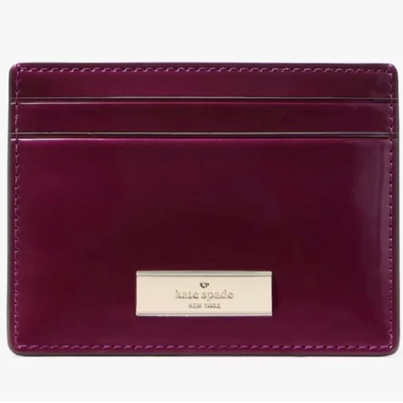 Kate Spade Kenzie Burgundy Card Holder - Picture 2 of 6